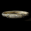 Silver CZ Bangle Bracelet 7080