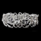 Silver Clear Rhinestone Bridal Bracelet 8390