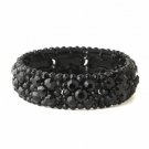 Jet Black Cluster Stretch Bracelet 8703