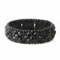 Jet Black Cluster Stretch Bracelet 8703