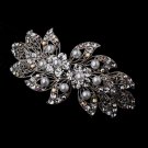 Vintage Silver Antique AB & Pearl Barrette 52