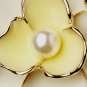 Gold Yellow Flower Brooch 146