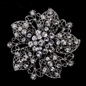 Silver Flower Brooch 156