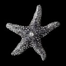 Silver Grey Starfish Brooch 160