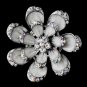 Silver Grey Flower Brooch 162