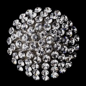 Silver Rhinestone Brooch 164