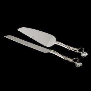 Silver Stainless Steel Cake Server Set 5585