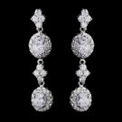 Silver Clear CZ Earrings 1302