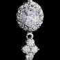 Silver Clear CZ Earrings 1302