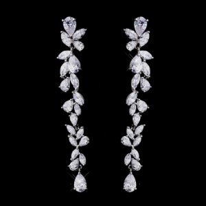 Silver Clear CZ Earrings 1303