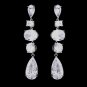 Silver CZ Dangle Earrings 1725