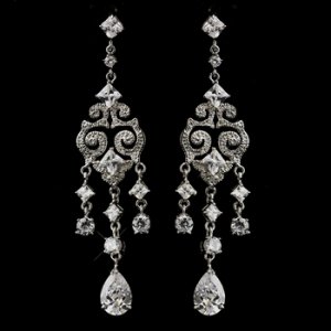 Silver CZ Earrings 1972