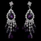 Silver Amethyst Chandelier Earrings 24792