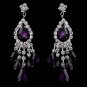 Silver Amethyst Chandelier Earrings 24792