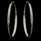 Silver Clear Hoop Earrings 2235