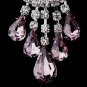 Silver Light Amethyst Chandelier Earrings 24792