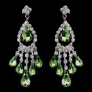 Silver Peridot Chandelier Earrings 24792