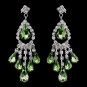 Silver Peridot Chandelier Earrings 24792