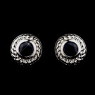 Royal Princess Kate Middleton Inspired Vintage Silver CZ Sapphire Stud Earrings 3587
