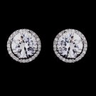 Silver CZ Post Earrings 4731