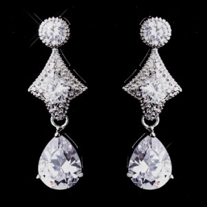 Silver CZ Earrings 5559