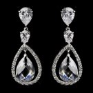 Atnique Silver Clear CZ Earrings 5876