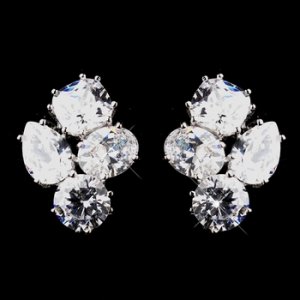 Silver CZ Earrings 5972