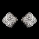 Silver CZ & Pearl Stud Earrings 8632
