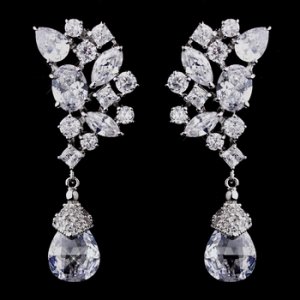 Silver CZ Earrings 8638