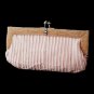 Pink Satin Beaded Bridal Evening Bag 304