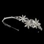 Triple Flower Accented Crystal Headband 910