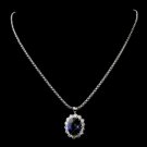 Royal Princess Kate Middleton Inspired Sapphire CZ Necklace Pendent 5055