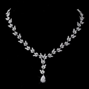 Silver CZ Necklace 8170