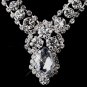 Silver Clear Rhinestone Necklace & Earring Set 12677