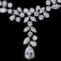 Silver CZ Necklace & Earring Set 1288