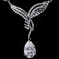 Silver Clear CZ Necklace & Earring Set 1292