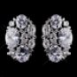 Silver Clear CZ Necklace Earring Set 1293