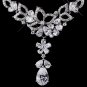 Silver Clear CZ Necklace & Earring Set 1296