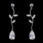 Silver Clear CZ Necklace & Earring Set 1297