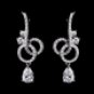 Silver Clear CZ Necklace Earring Set 1298