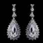 Silver Clear CZ Necklace Earring Set 1300