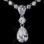 Silver Clear CZ Necklace & Earring Set 1308