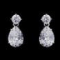 Silver Clear CZ Necklace & Earring Set 1308