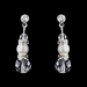 Silver Ivory Clear Necklace & Earring Set 230