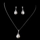 Pearl & CZ Jewelry Set 8602