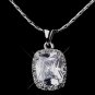 Silver Clear CZ Necklace & Earring Set 8605