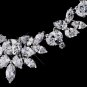 Silver Clear CZ Necklace & Earring Set 8612