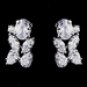 Silver Clear CZ Necklace & Earring Set 8612