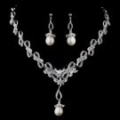 Pearl & CZ Jewelry Set 8613