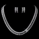 Black CZ Necklace & Earring Set 8616
